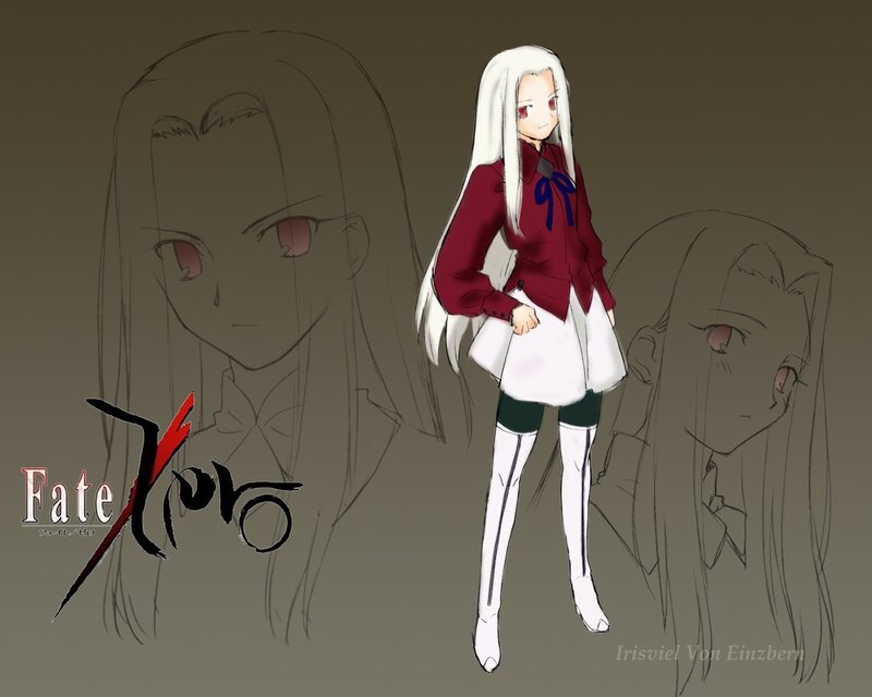 White-haired Anime Girl — Brown, Neutral
