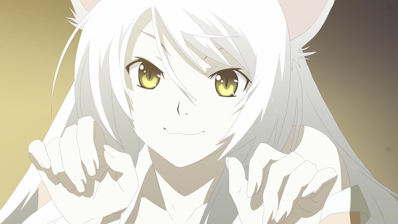 White-haired Anime Girl — White, Calm