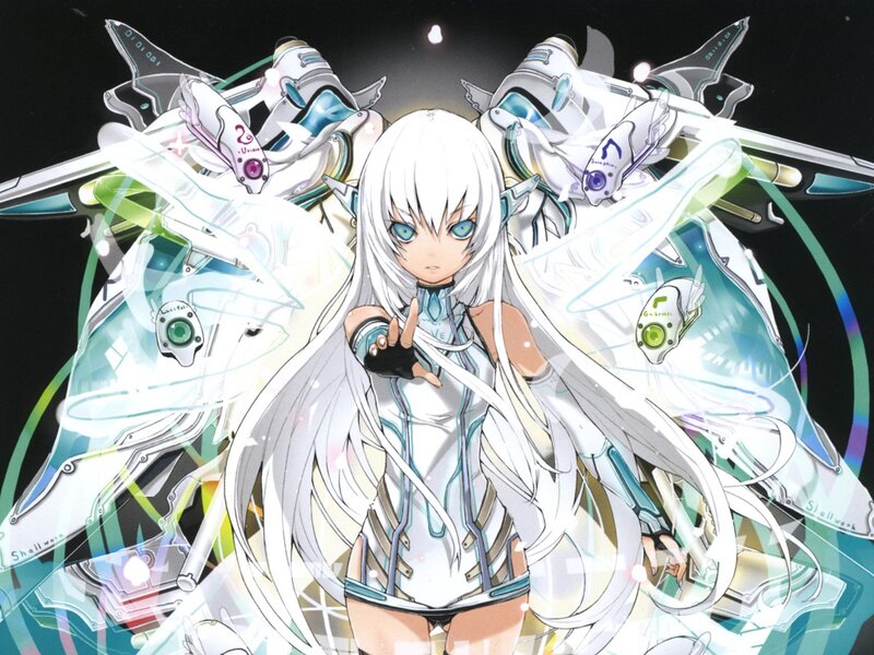 White-haired Anime Girl — White, Dramatic
