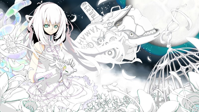 White-haired Anime Girl — White, Dreamy