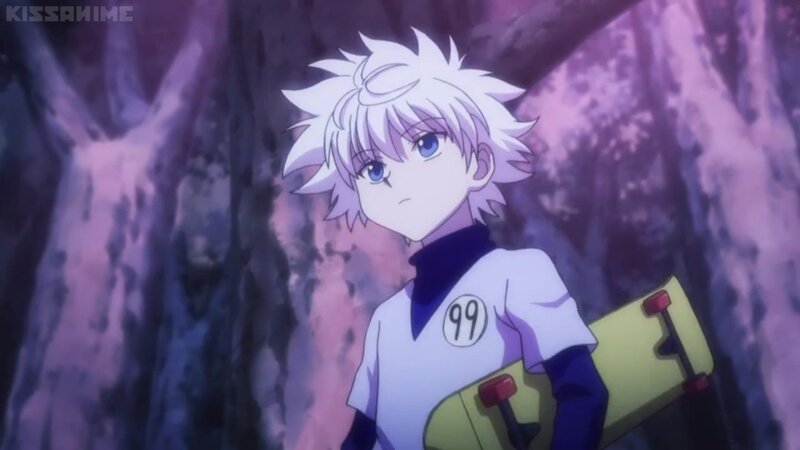 White-haired Boy Holding Skateboard