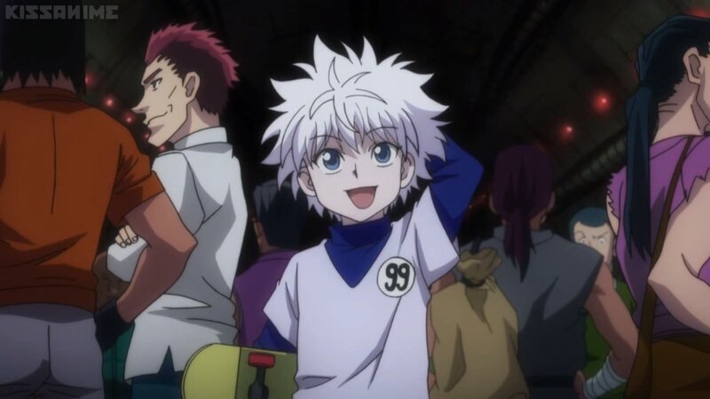 White-haired Boy in Crowd