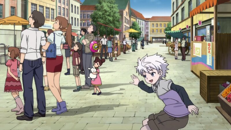 White-haired Boy in Market