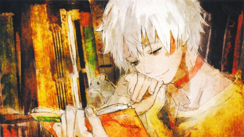White-haired Boy Reading
