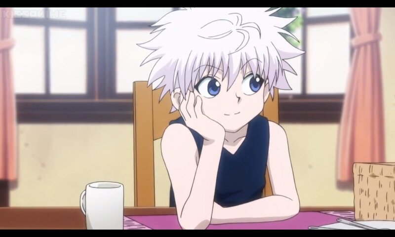 White-haired Boy Sitting