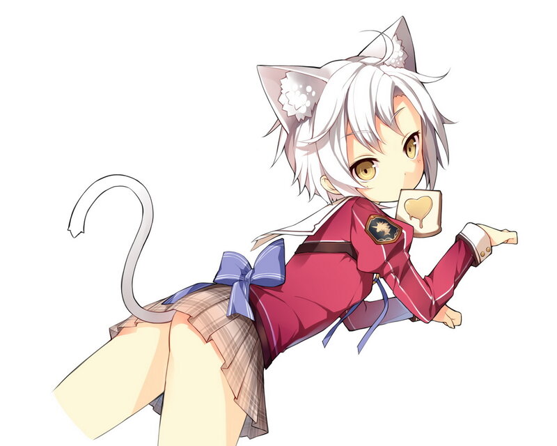 White-haired Cat Girl
