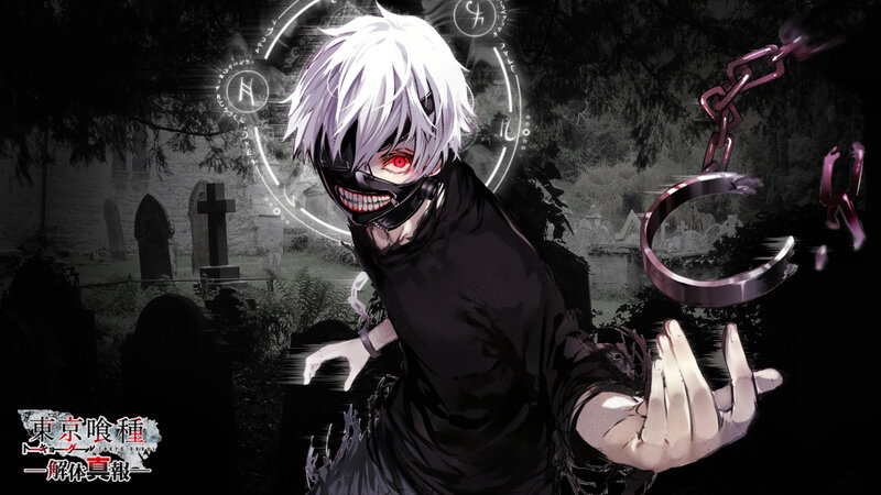 White-haired Character in Mask — Black