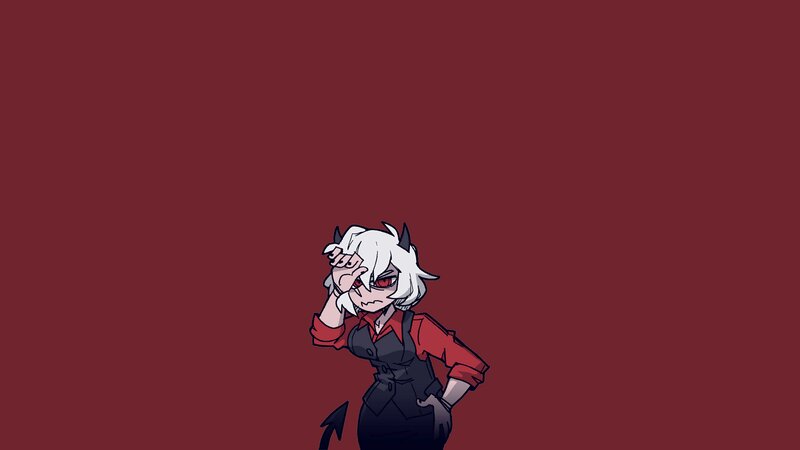 White-haired Character — Maroon