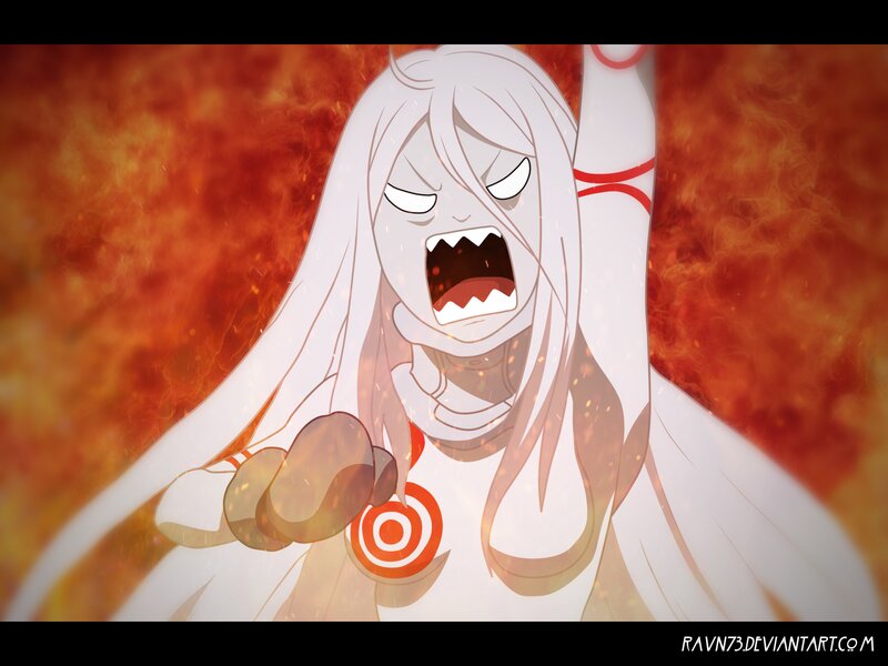 White-haired Character Screaming — Red