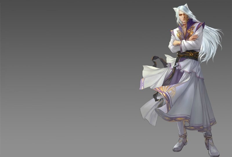 White-haired Character