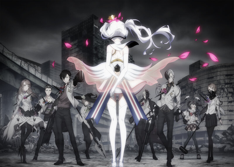 White-haired Character with Group