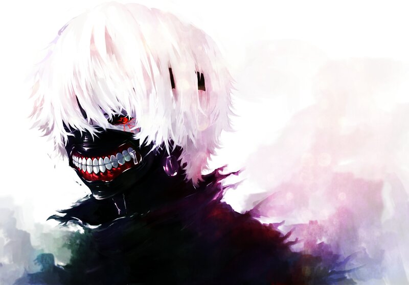 White-haired Character with Mask — White