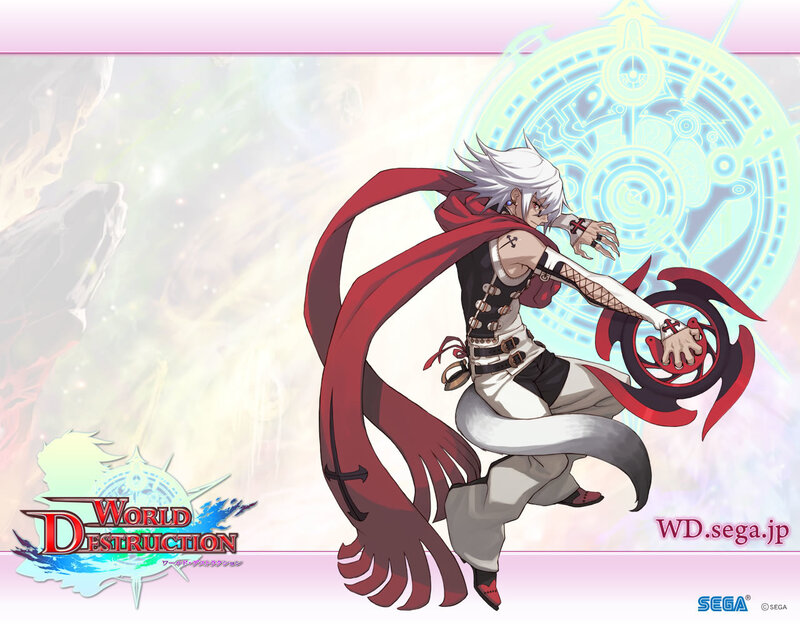 White-haired Character with Red Cape