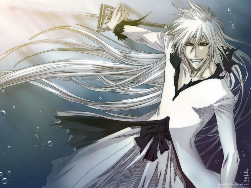 White-haired Character with Sword — White