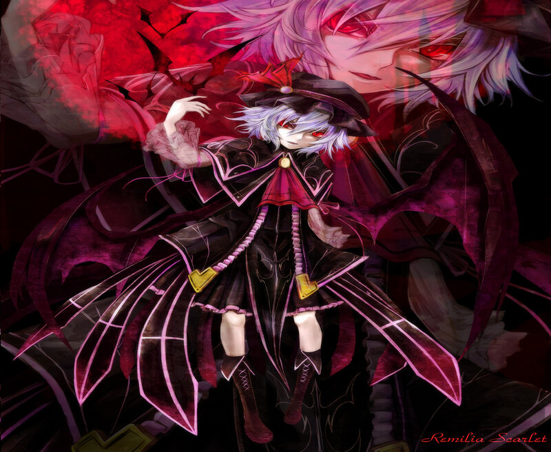White-haired Character with Wings — Black, Dramatic