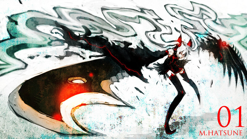 White-haired Character with Wings