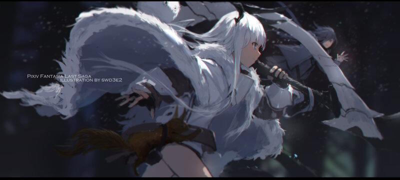 White-haired Character with Wings — White