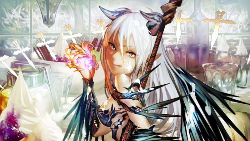 White-haired Elf with Wings — White