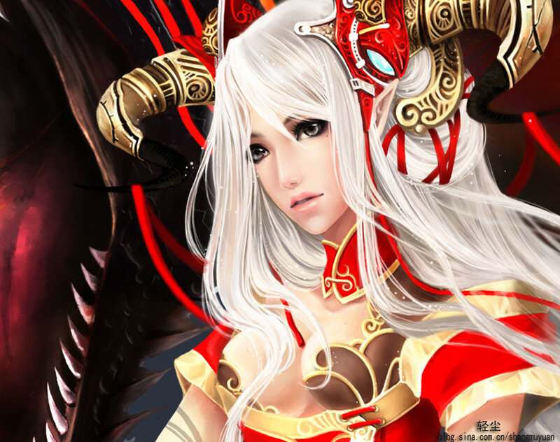 White-haired Elf Woman