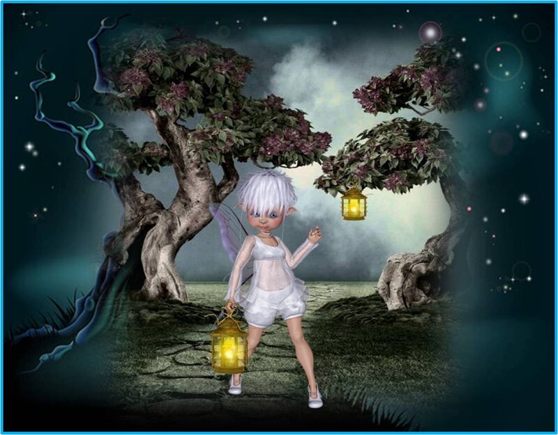 White-haired Fairy with Lantern