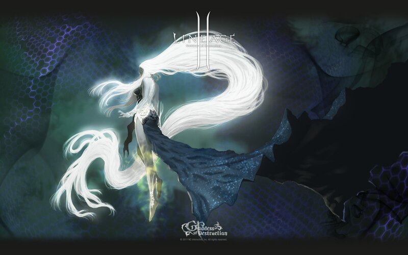 White-haired Female Character — Blue, Dramatic, Night