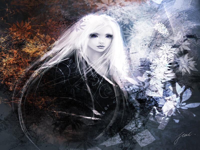 White-haired Female Character