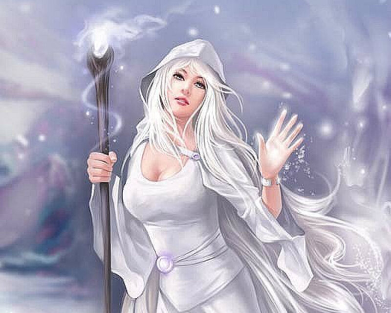 White-haired Female Mage — White