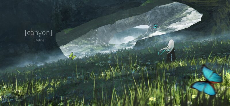 White-haired Figure in Canyon