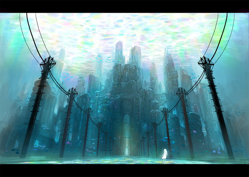 White-haired Figure in City