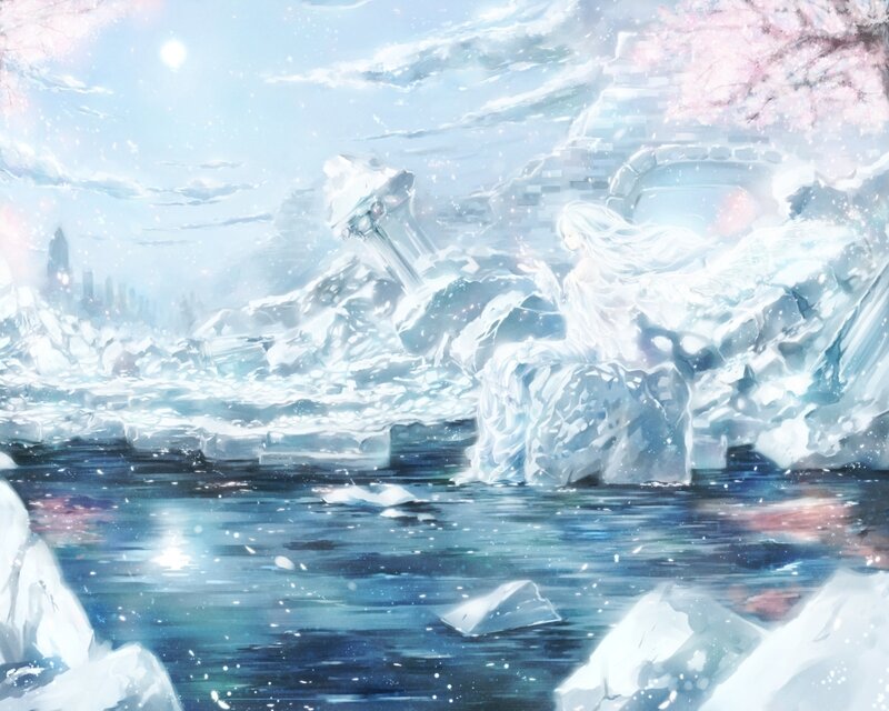 White-haired Figure in Ice