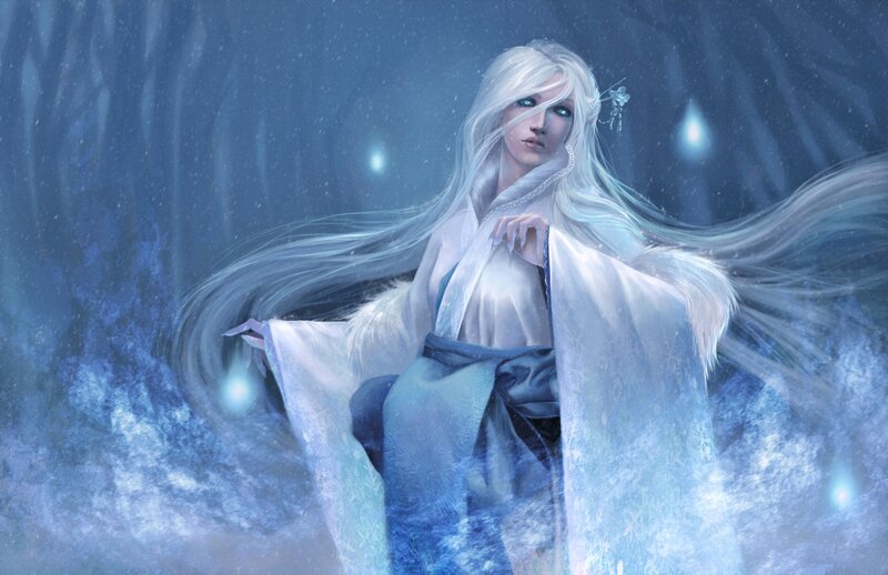 White-haired Figure in Robes