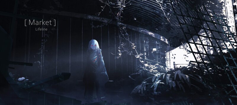 White-haired Figure in Ruins