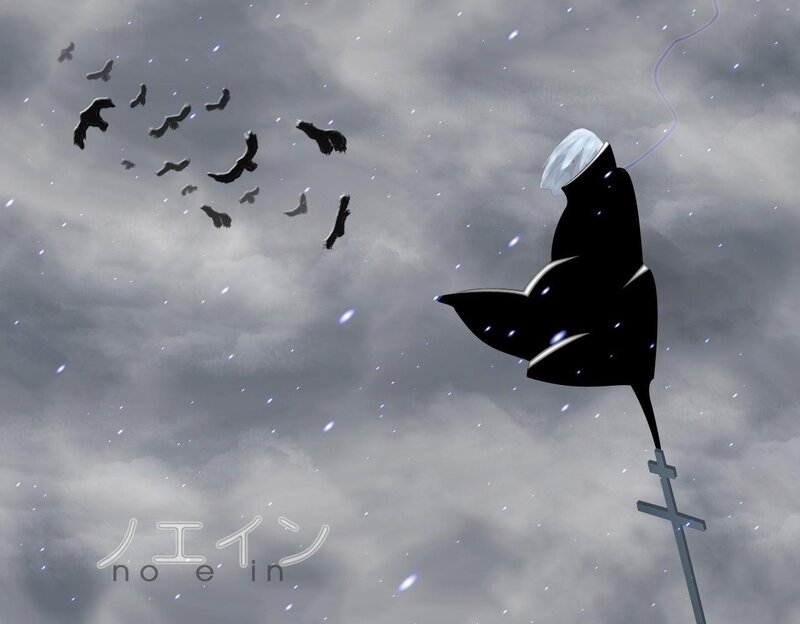 White-haired Figure on Cross