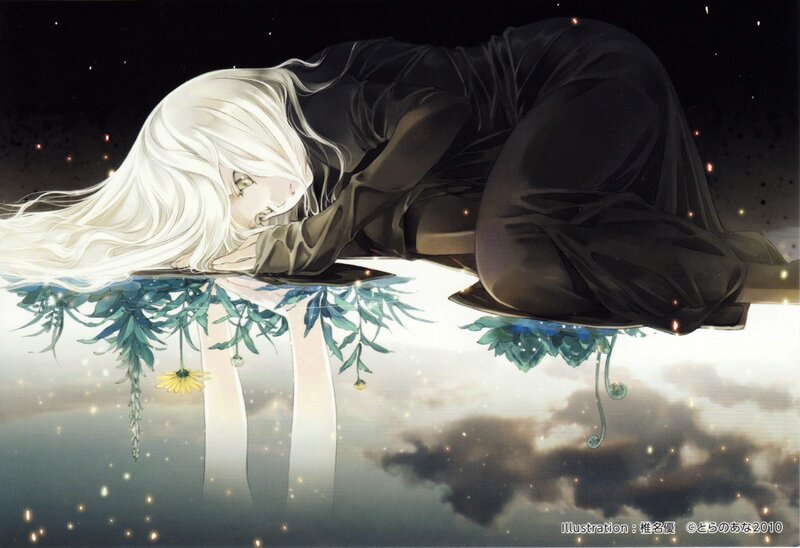 White-haired Figure Sleeping — Black