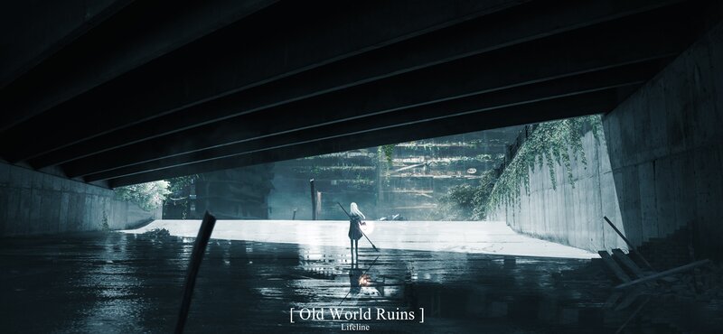 White-haired Figure under Bridge
