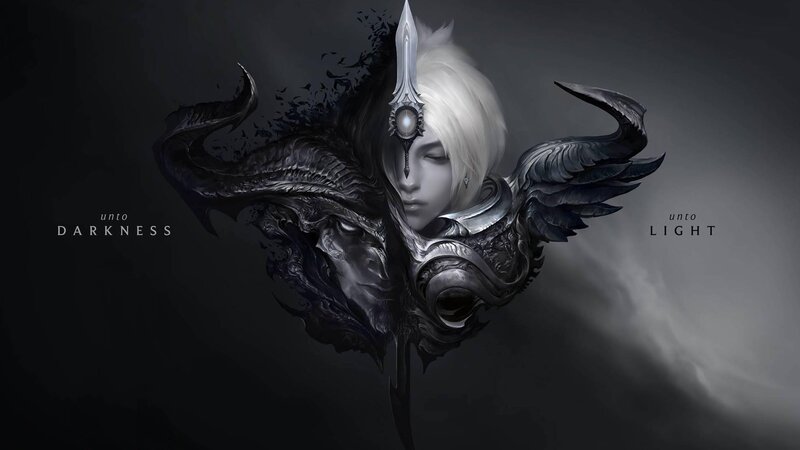 White-haired Figure with Wings — Black, Dramatic, Digital Art