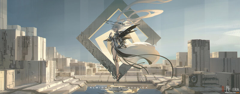 White-haired Figure with Wings — Gray