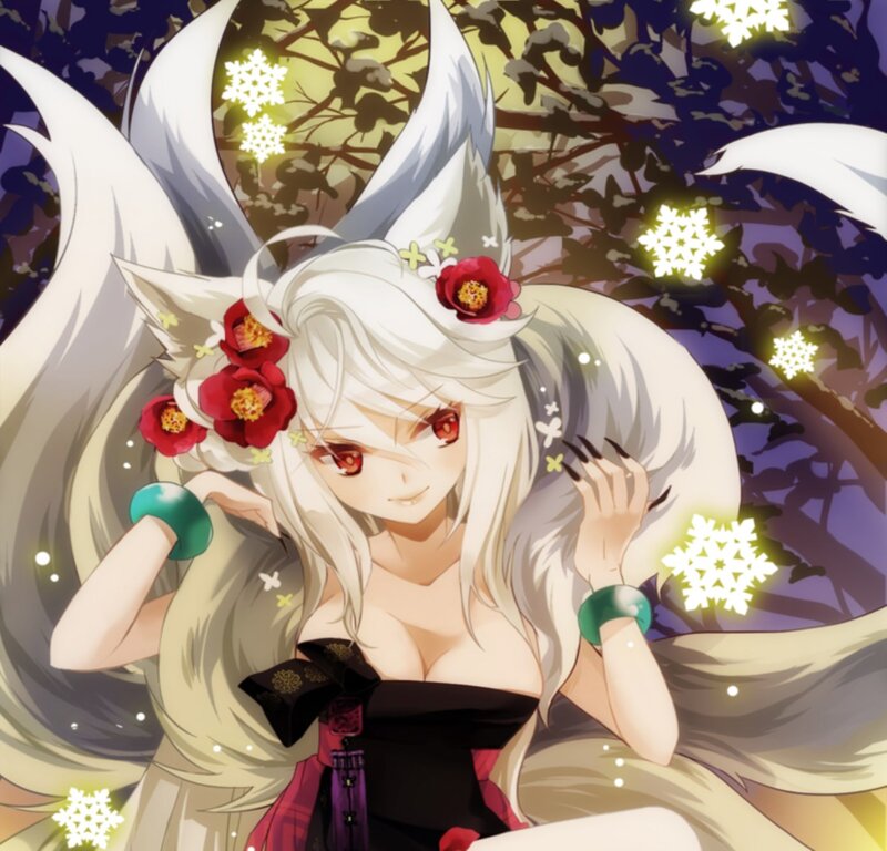 White-haired Fox Girl — White, Dreamy