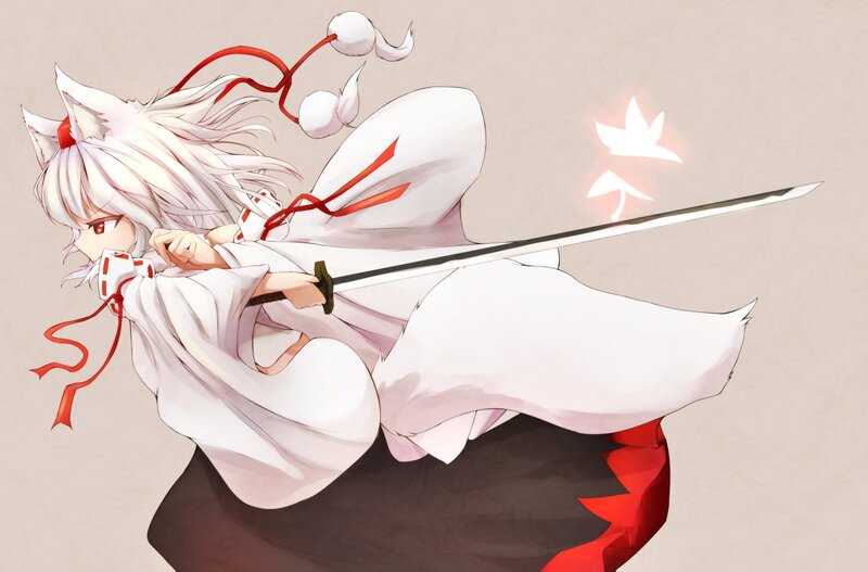 White-haired Fox Girl — White, Dynamic