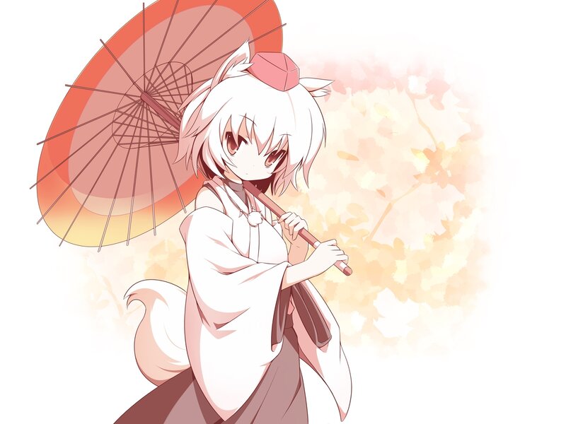 White-haired Fox Girl — White, Serene, Spring
