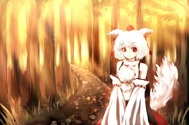 White-haired Fox Girl — Yellow