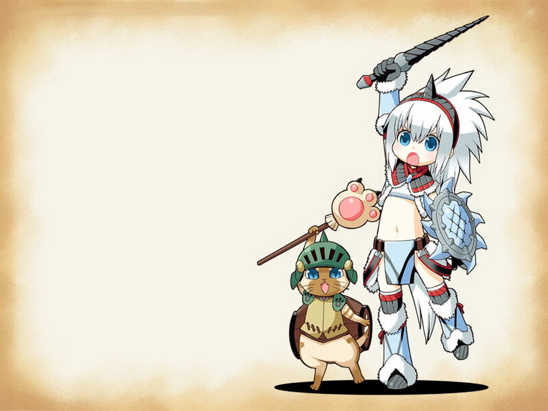 White-haired Girl and Cat