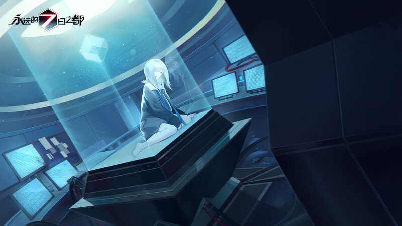 White-haired Girl in Pod