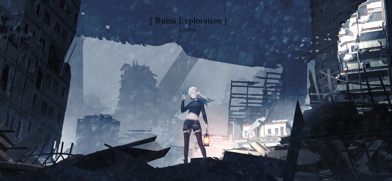 White-haired Girl in Ruins