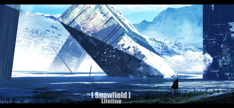 White-haired Girl in Snowfield