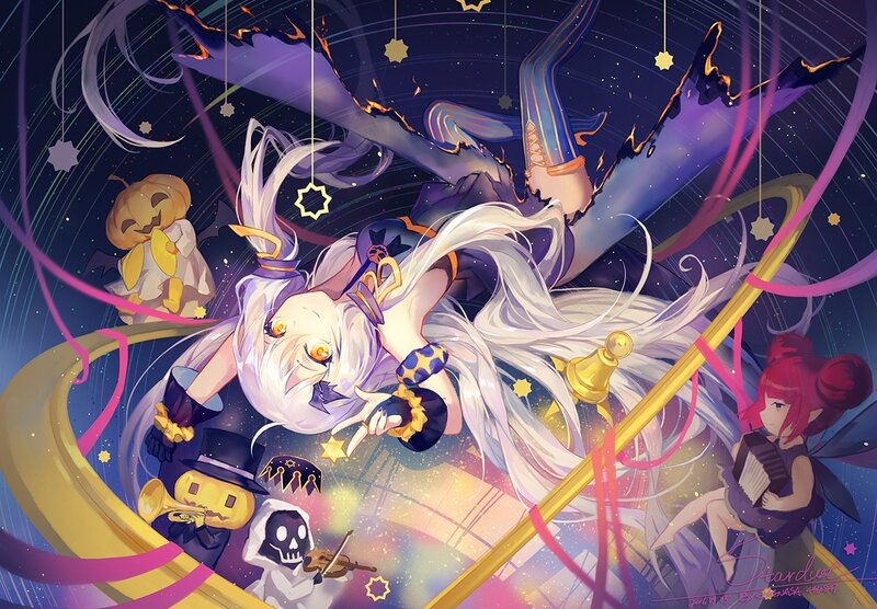 White-haired Girl in Space