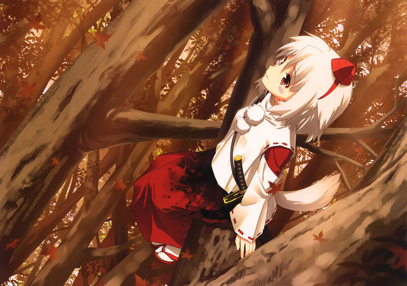 White-haired Girl in Tree