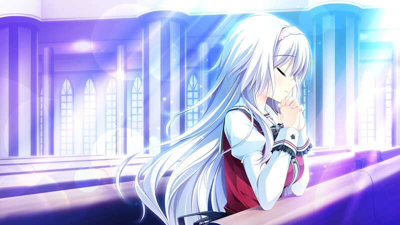 White-haired Girl Praying
