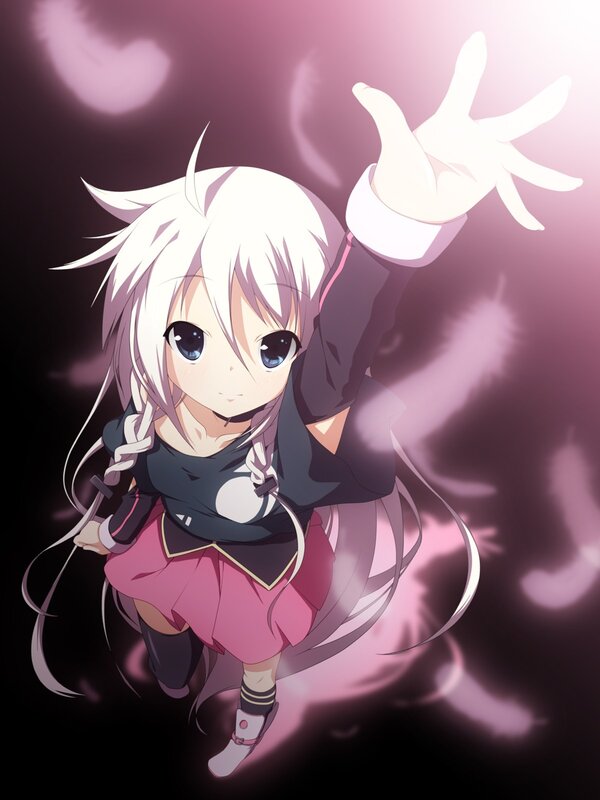 White-haired Girl Reaching