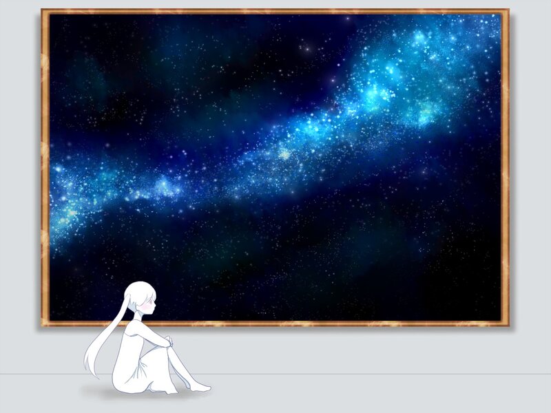 White-haired Girl Sitting